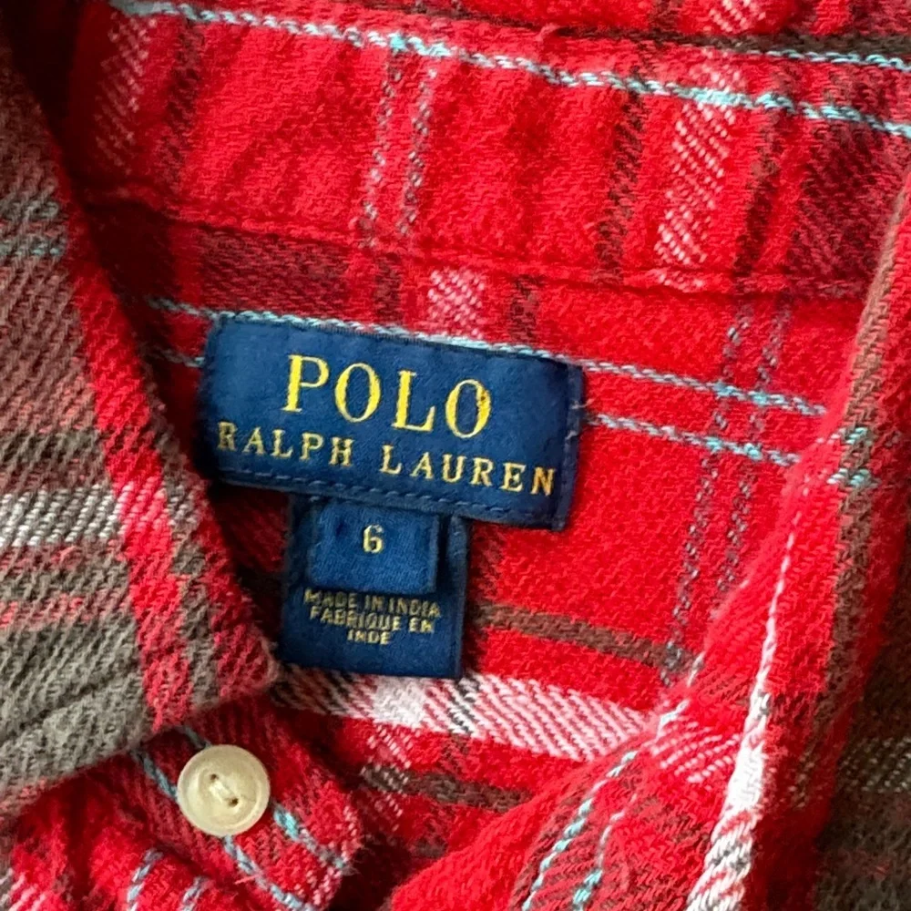 Ralph Lauren Boys Red Plaid Shirt size 6